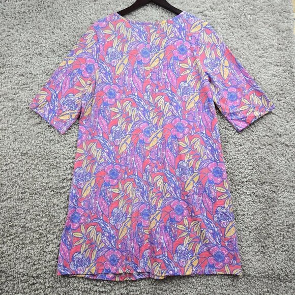Escape by Habitat Dress Women’s XL‎ Pink Colorful Pullover Pockets Resort Travel - Picture 8 of 12